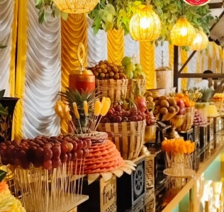 Fresh fruit display at a celebration