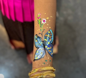 Butterfly face painting art