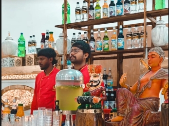 Mocktail bar setup at an event